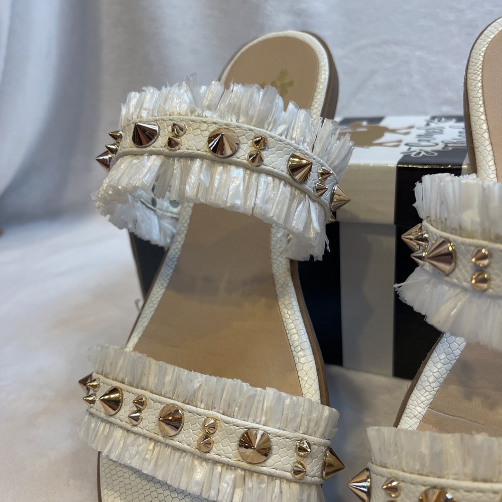 Camel Threads Women's Size 8 Blair Pearl Fridge Spike Sandal - Picture 11 of 12